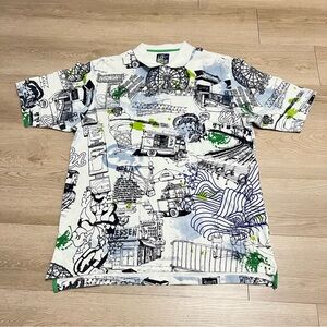 Vintage Y2K Ecko Unlimited All Over Print Polo Shirt XL